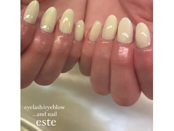 ラミュウ 国立(LA.MIU)/イエローワンカラー ネイル 国立