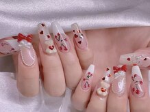 エムズ ネイルサロン(M2)/ハートホロリボンネイル