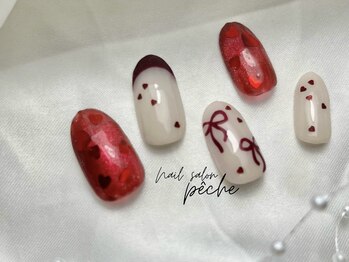 ペッシュ(peche)/ribbon × heart