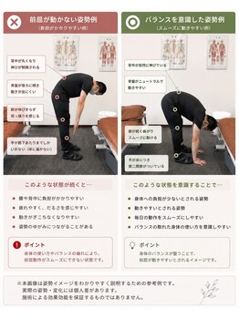 カラダファクトリー 関目高殿店/前屈の姿勢チェックと理想