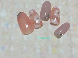 新作サンプル　手描き花