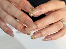 アイネイルズ 梅田店(I nails)/上品ちゅるんラメミラー￥9700