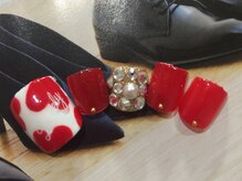 ネイルサロン リリオ(Nail Salon Ririo)/バレンタインフットネイル
