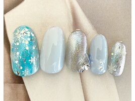 雪の結晶ネイル♪