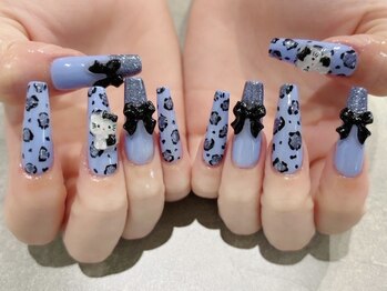 レオパード　リボンネイル