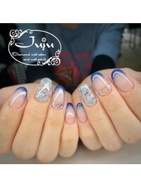 エアジェルエアフレンチと紫陽花