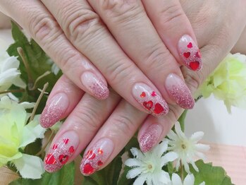 プルミエ ネイル(Premier Nail)/ラメグラ☆ハートホロ