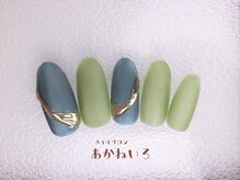 ネイルサロン あかねいろ/ニュアンス　ミラーくすみ
