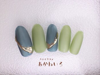 ネイルサロン あかねいろ/ニュアンス ミラーくすみ