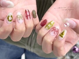 手書きクリスマスネイル