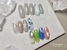 【定額ネイル】上品オフィスネイル◎シンプルワンカラー＋アート2本