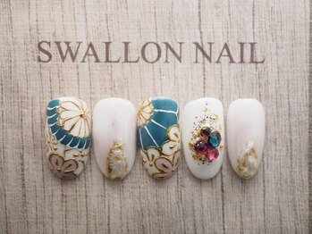 スワロンネイル(SWALLON NAIL)/お正月デザイン