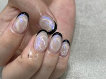 アイネイルズ 渋谷店(I nails)/黒フレンチうるうるぷっくり