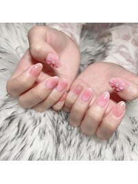 チーク×ぷっくりフラワー♪