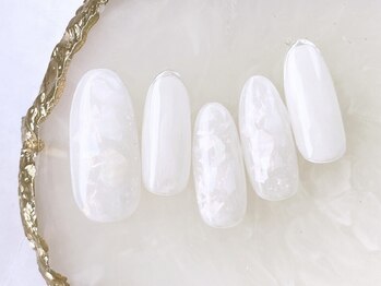 ネイルサロンフォーユー(for u)/6月ホワイトニュアンス夏