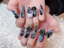 レアネイル 新宿(le'a nail)/ブルーマーブルネイル
