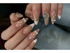 白フレンチベース有ドットリボン