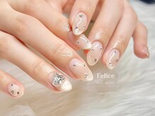 ☆girly magnet nail☆