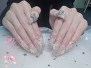 バレンタインネイル