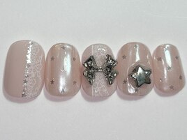 パールピンク星リボン￥9000