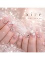 アイレ(aire.) 〈王道華やかワンホンネイル〉煌めくラメと薔薇で上品に♪