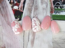 ジスト 豊中店(JIST)/手書きフラワーネイル