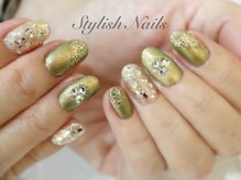 スタイリッシュネイルズ(Stylish Nails)/偏光カラー☆グリーンデザイン