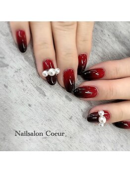 ダブルグラデ パールネイル