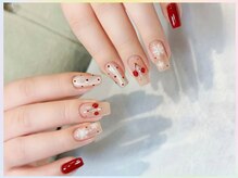 ディオーネ ネイルスタジオ(Dione)/可愛い ドット+雪がrネイル