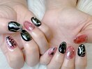 ミラー　ヒョウ柄　べっ甲