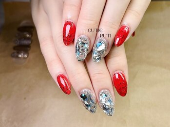 キューティプティ 池袋東口店(Cutie puti)の写真/【初回オフ無料/何度でも同価格♪】プレミアムコース¥7500★200種類以上のカラーとパーツで華やかな指先へ