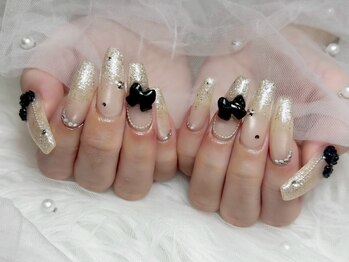 プティ アイビューティ 京橋店(peTiT eyebeauty)/グラデーション リボンネイル