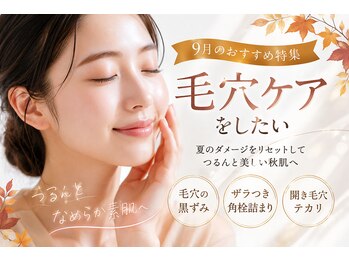 リノア 柏(Lino'a)の写真/夏の毛穴汚れを秋に持ち越さない！つるんとなめらか毛穴レス肌へ♪毛穴ケア/韓国肌管理/肌質改善/柏エステ