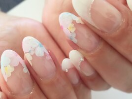 ハワイアンフラワーネイル