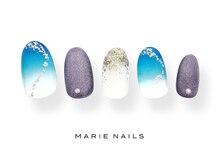 マリー ネイルズ いわきラトブ店(MARIE NAILS)/定額6600円税込 ブルー　0429b