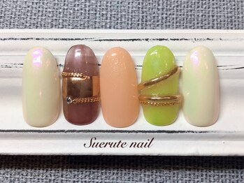 スエルテ ネイルサロン 北千住店/ブロンズミラーネイル ¥8000