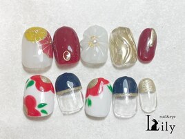 和柄フラワーネイル