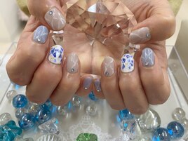 モザイクネイル☆大理石風