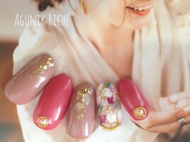 【花柄ネイル】