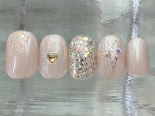 ナネア カラー(nanea color)/フラワーハートネイル8000円