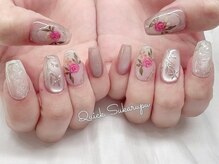 クイックスカルプ 高田馬場(Quick Sukarupu)/バラ　春ネイル