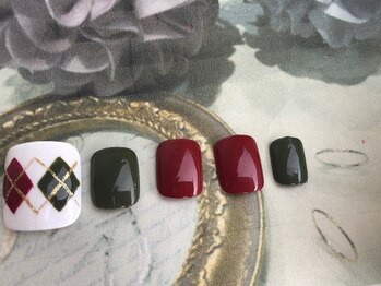 ネイルサロン&スクール ジーナ(GINA)/アーガイル柄ネイル