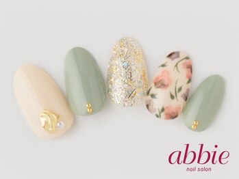 ネイルサロンアビー 北千住店(abbie)/グリーンフラワー ¥10956