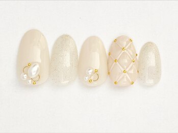 ネイルサロン アビー グランデュオ蒲田店(abbie)/キルティングホワイト¥11,680
