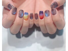 空をイメージしたネイル