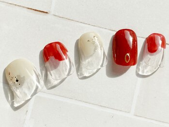 塗りかけボルドー