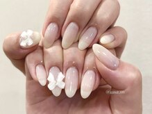 ミリー アイネ アイラッシュ アンド ネイル 池袋(Millie ainee Eyelash＆Nail)/ホワイトリボンネイル