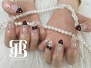 ボルドーフレンチネイル