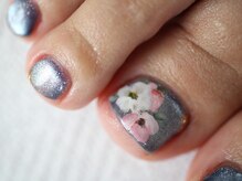 ネイル アトリエ コモード(nail atelier Comodo)/絵画ネイル [アネモネ]