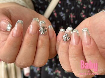 ベイビー マーベラス(Baby MARVELOUS)/ガラスフレンチ×クロム